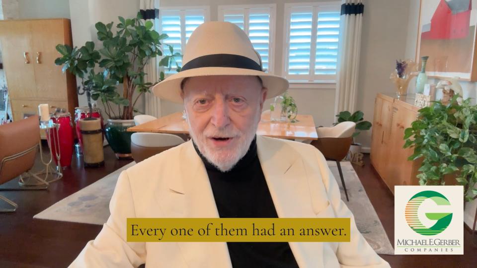 Michael E. Gerber speaking to camera